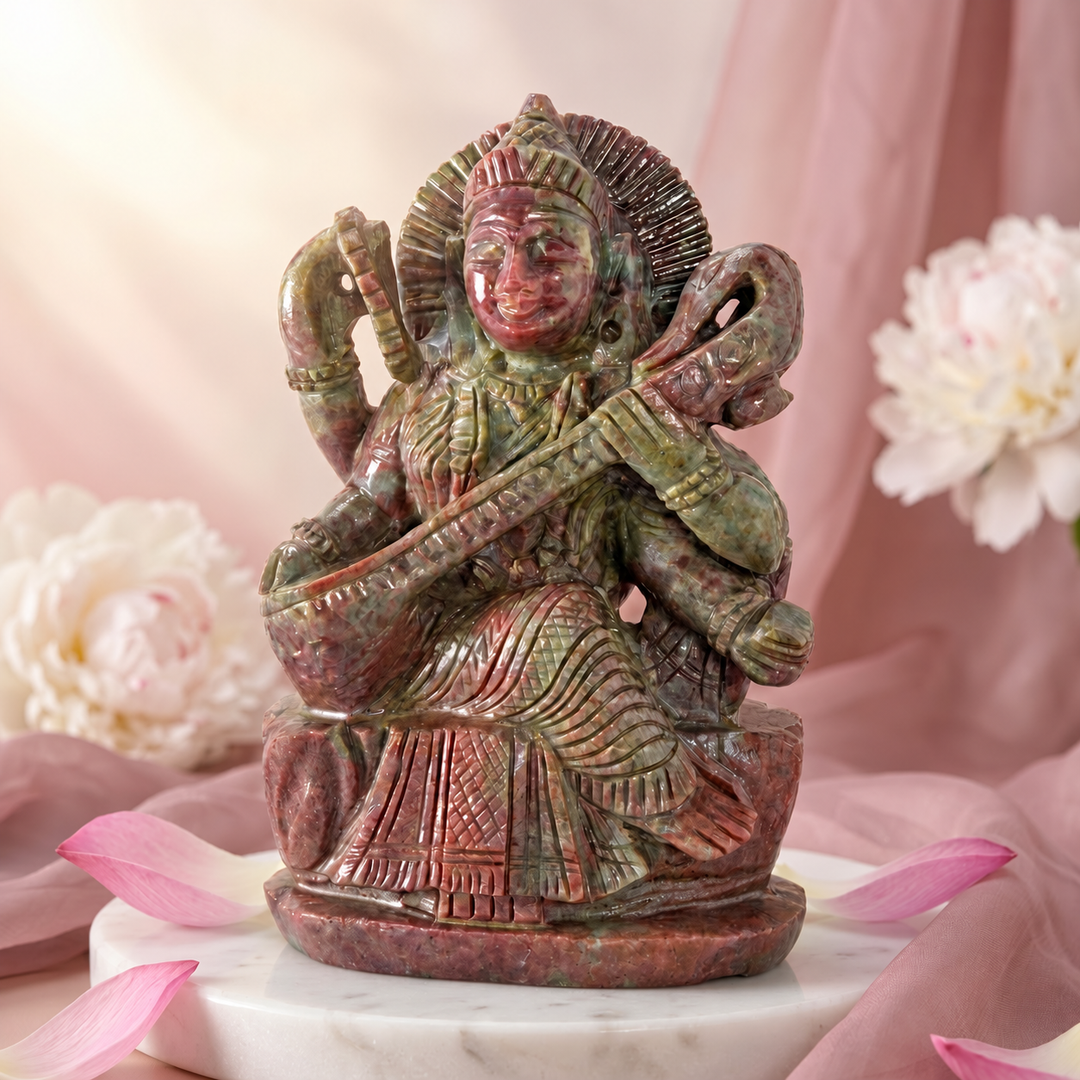 Ruby Zoisite Saraswati Idol
