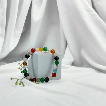 Seven Chakras Round Beads Bracelet