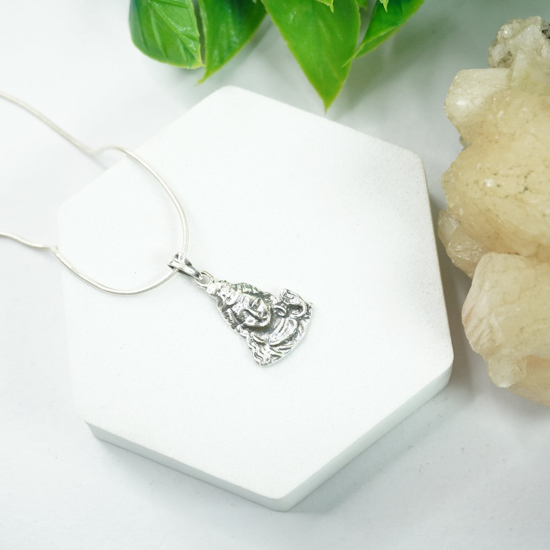 Shiva Silver Pendant - Shiva Face - Love Rocks