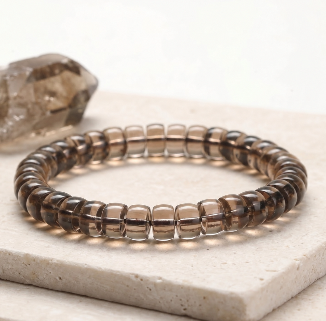 Smokey Quartz Bracelet: Pill Cut