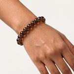 Load image into Gallery viewer, Smokey Quartz Bracelet: Round Beads 8mm