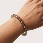 Load image into Gallery viewer, Smokey Quartz Round Cut Beads Bracelet