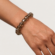 Smokey Quartz Bracelet: Wheel Cut