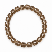 Smokey Quartz Bracelet: Wheel Cut