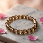 Load image into Gallery viewer, Smokey Quartz Bracelet: Wheel Cut