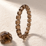 Load image into Gallery viewer, Smokey Quartz Bracelet: Wheel Cut