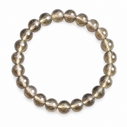 Smokey Quartz Round Cut Beads Bracelet