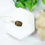 Load image into Gallery viewer, Smokey Golden Topaz Silver Pendant - Rectangle
