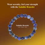 Load image into Gallery viewer, Sodalite Bracelet: Insight and Rationality

