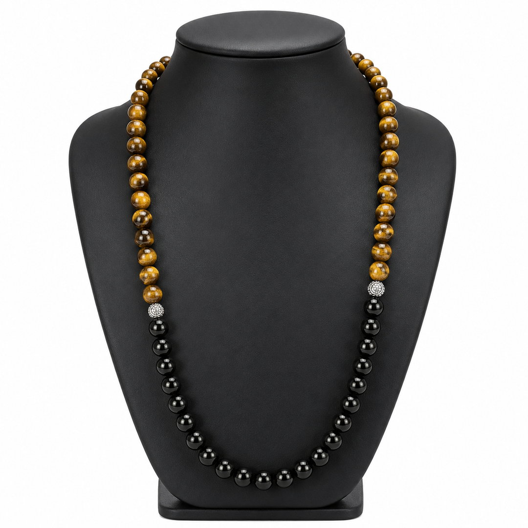 Tiger Eye & Tourmaline Necklace 