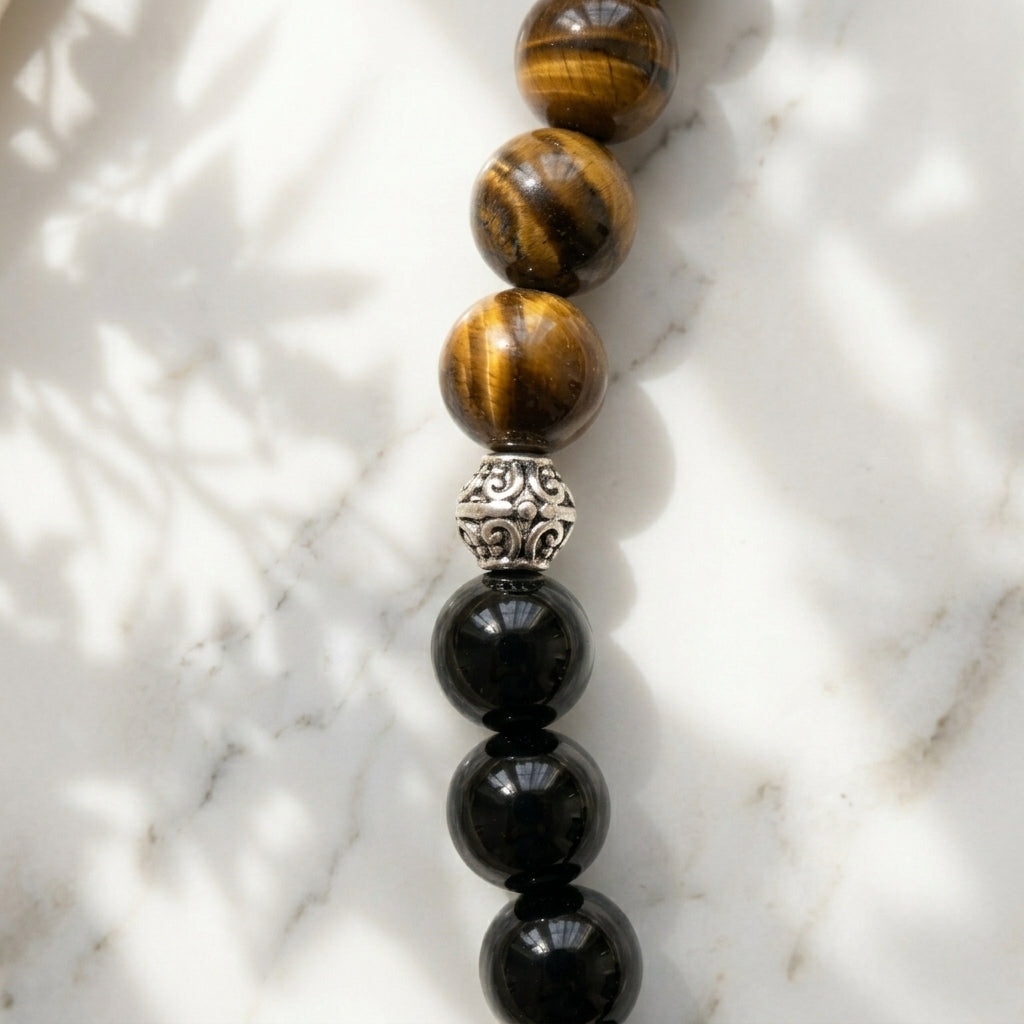 Tiger Eye & Tourmaline Necklace 