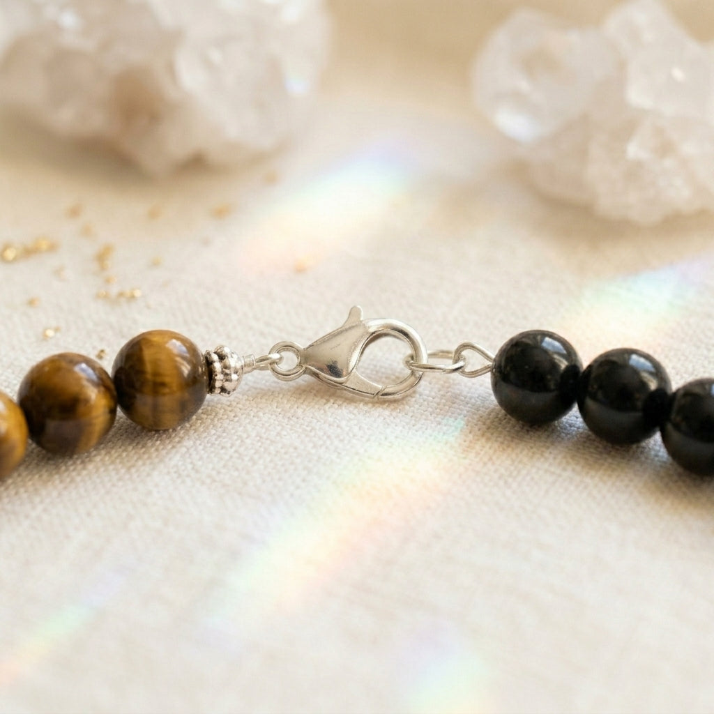 Tiger Eye & Tourmaline Necklace 