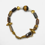 Load image into Gallery viewer, Tiger&#39;s Eye Bracelet: Conch and Heart Charms

