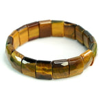 Load image into Gallery viewer, Tiger&#39;s Eye Bracelet: Boosts Self Confidence - Square Beads
