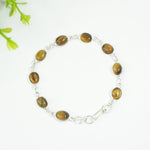 Load image into Gallery viewer, Tiger&#39;s Eye Silver Bracelet
