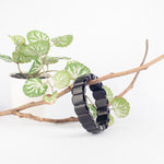 Load image into Gallery viewer, Black Tourmaline Bracelet: Protection - Oval Beads
