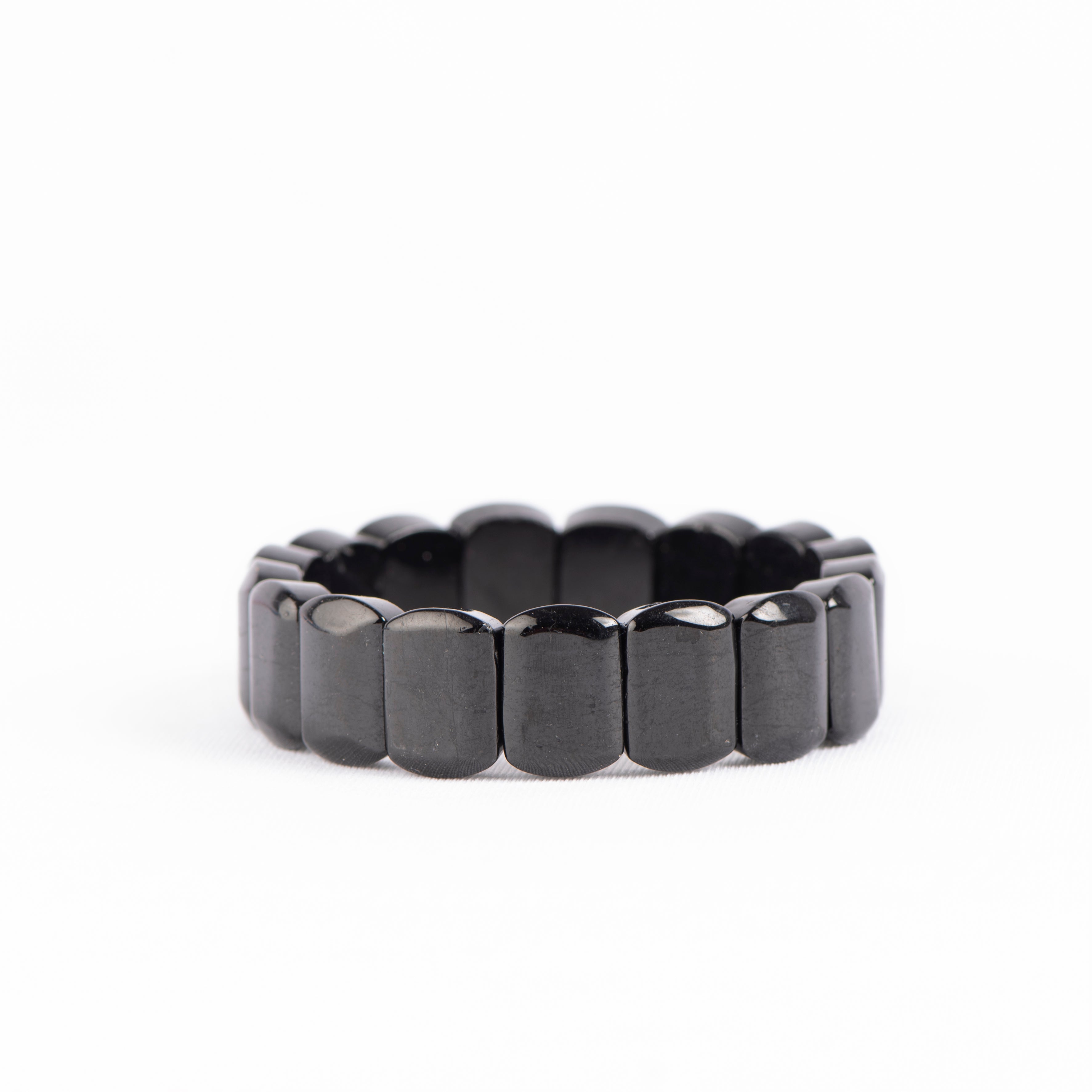 Tourmaline Black Oval Beads Bracelet