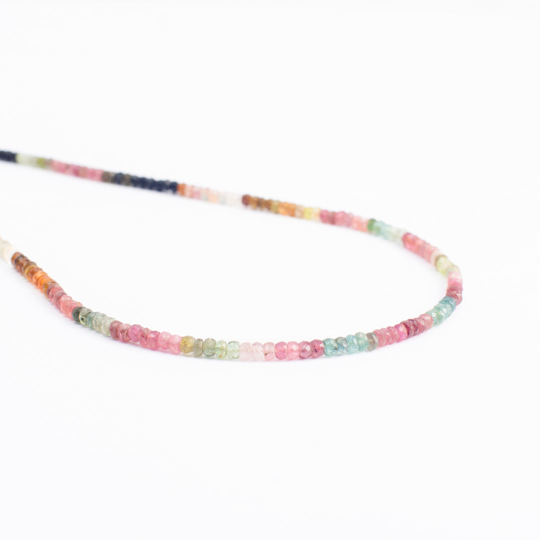 Tourmaline Necklace: Multicolored 2mm