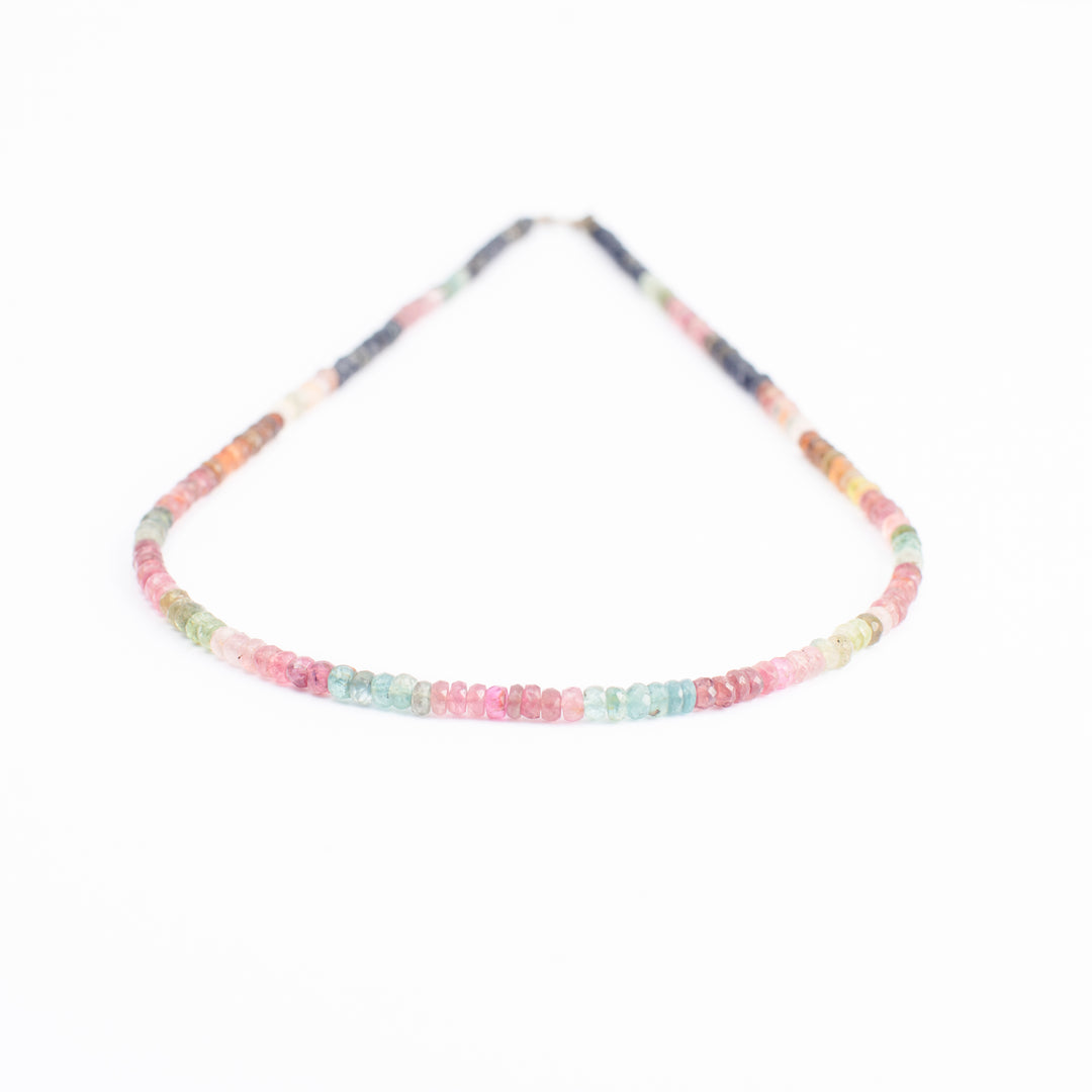 Tourmaline Necklace: Multicolored 2mm