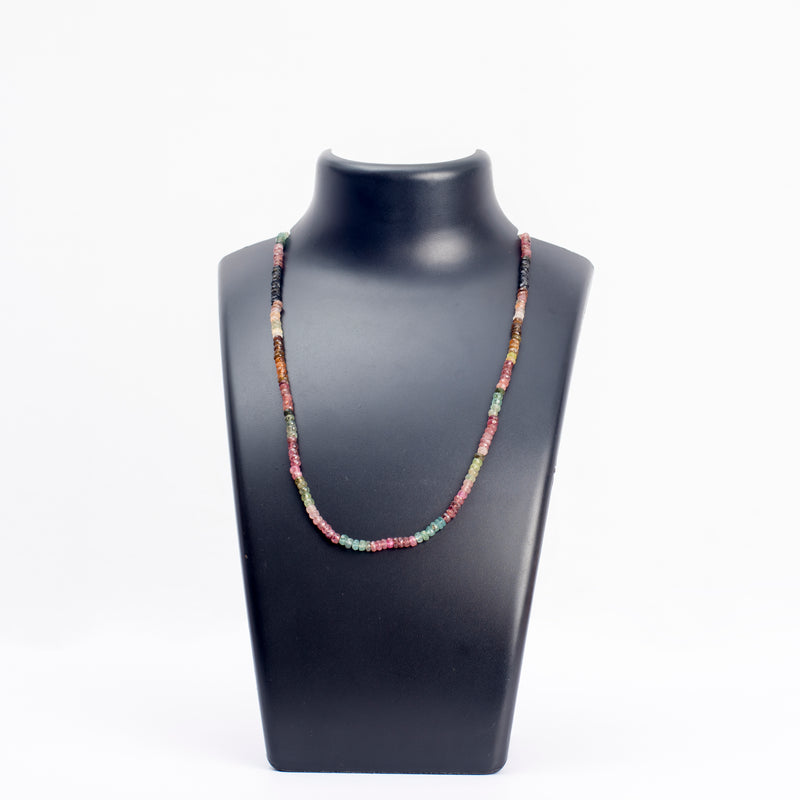 Tourmaline Necklace: Multicolored 2mm