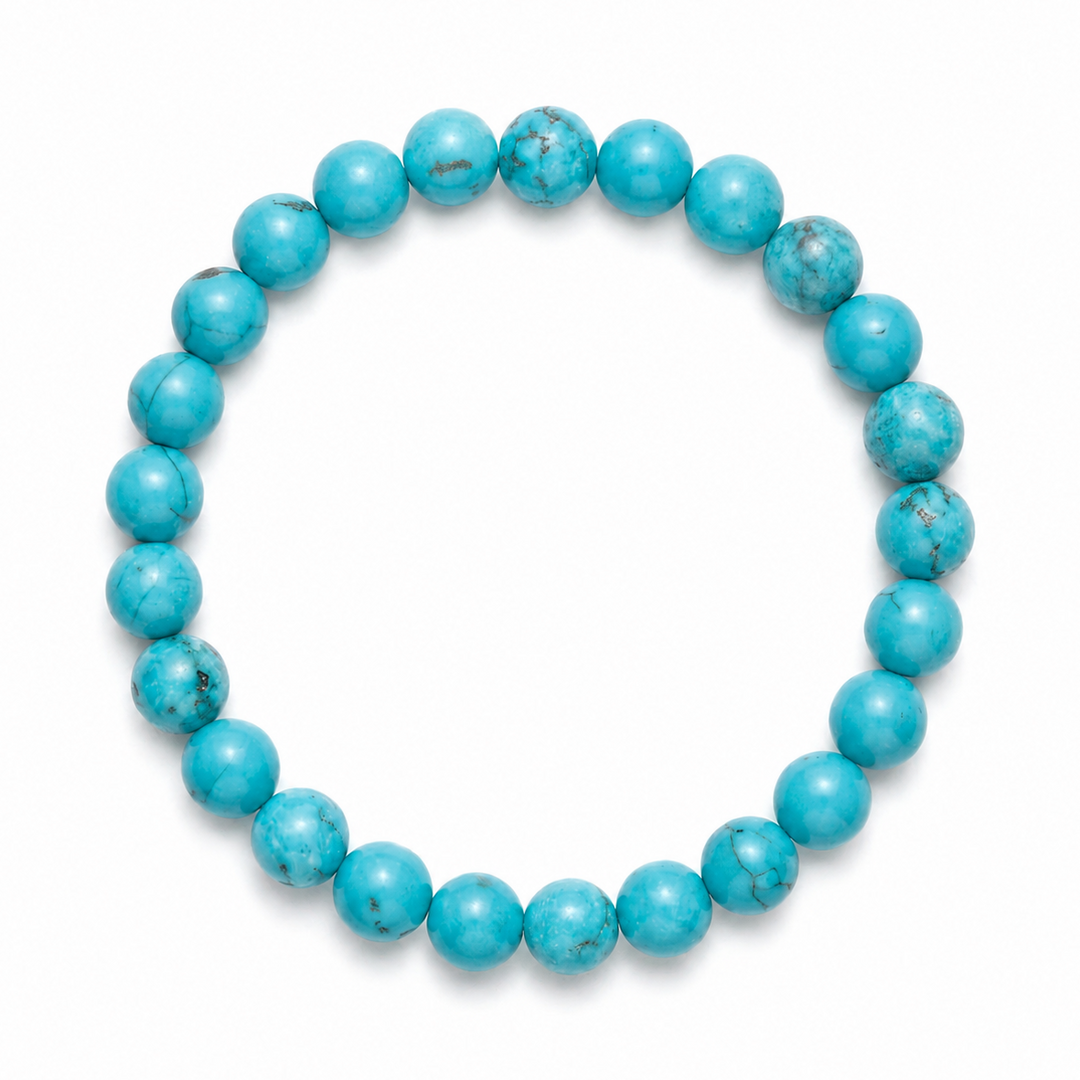 Turquoise Bracelet: Round Beads 8mm
