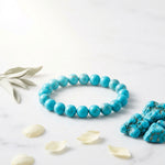 Load image into Gallery viewer, Turquoise Bracelet: Round Beads 8mm