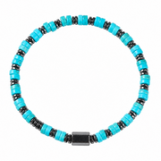 Turquoise & Hematite Bracelet: Disc Cut Prop