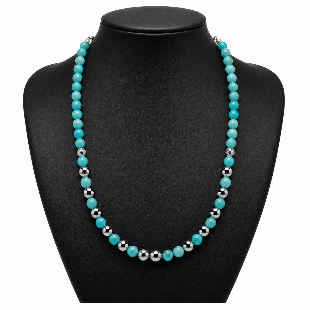Turquoise & Hematite Necklace