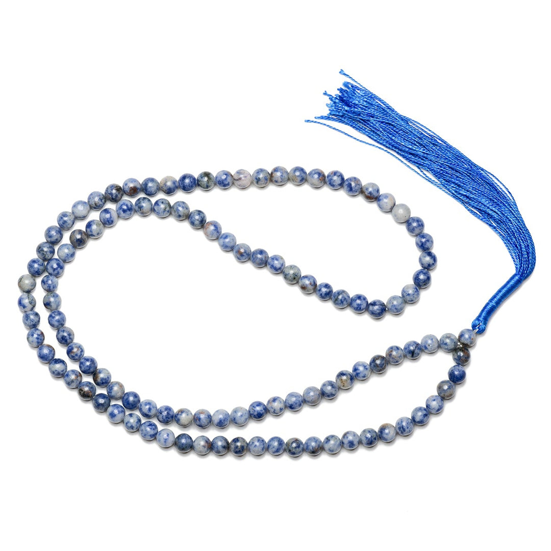 Sodalite Japamala: Round Plain Beads 8mm