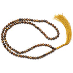 Load image into Gallery viewer, Tiger&#39;s Eye Japamala: Round Plain Beads  8mm
