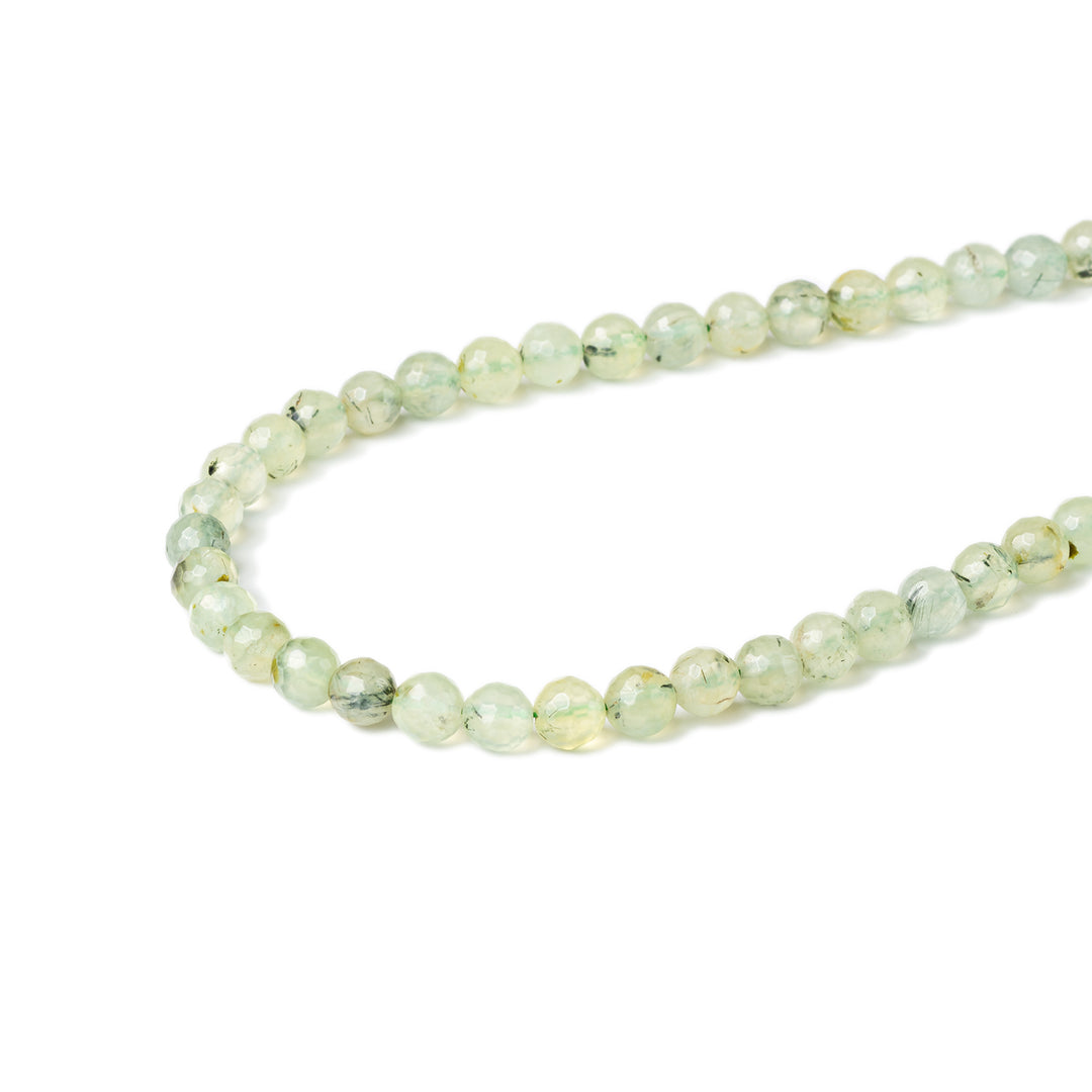 Prehnite Japamala - Round Cut Beads 8mm