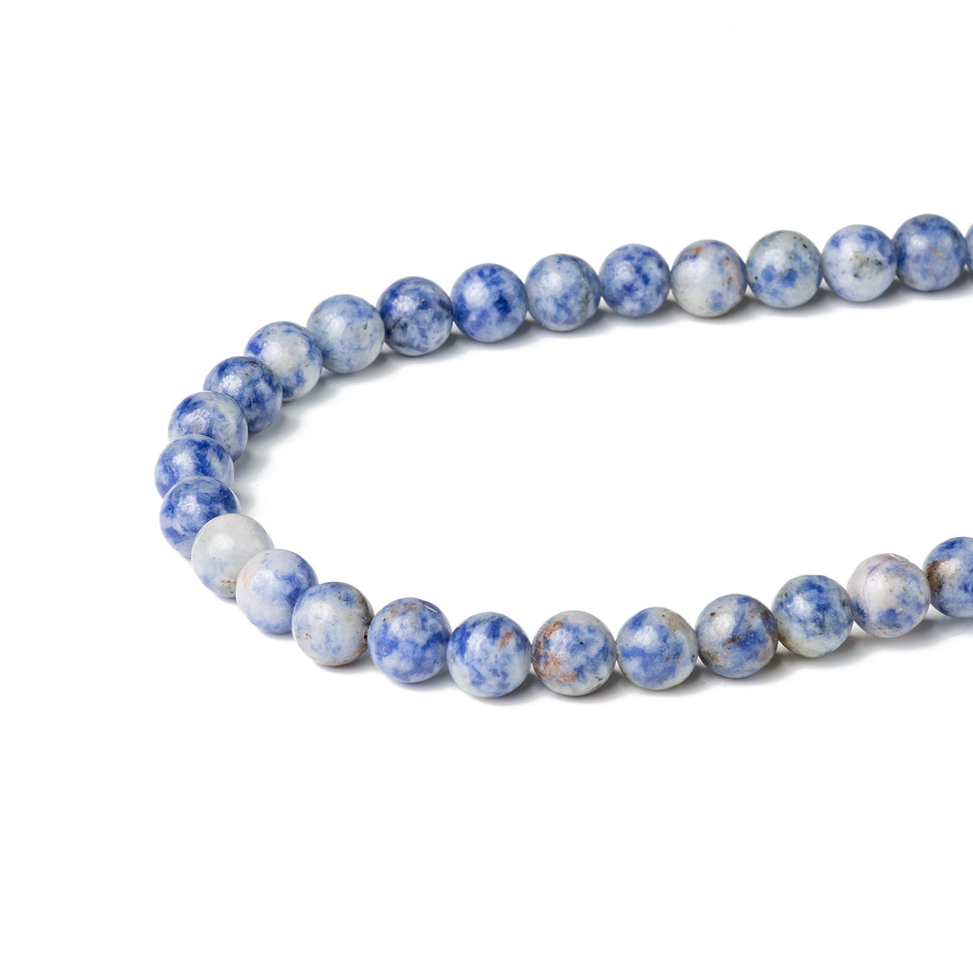 Sodalite Japamala: Round Plain Beads 8mm