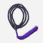 Load image into Gallery viewer, Amethyst Japamala: Peace and Calm - Round Plain Beads 8mm
