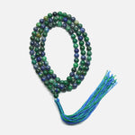 Load image into Gallery viewer, Azurite Malachite Japamala: Stress Relief - Round Plain Beads 8mm
