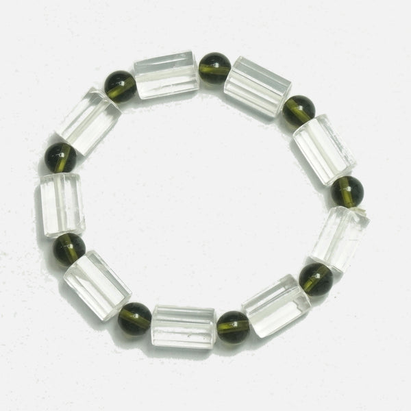 Satyaloka and Moldavite Bracelet Love Rocks Bracelet