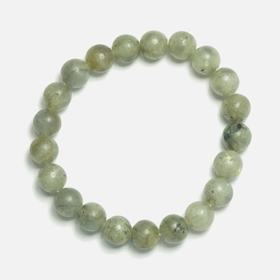 Labradorite Bracelet: Round Beads 8mm