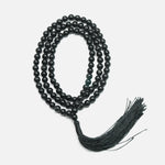 Load image into Gallery viewer, Tourmaline Black Japamala - Round Plain Beads 8mm
