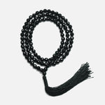 Load image into Gallery viewer, Black Obsidian Japamala: Removes Negativity - Round Plain Beads 8mm
