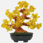Load image into Gallery viewer, Citrine Crystal Tree (Black Wooden Base): Abundance &amp; Positivity
