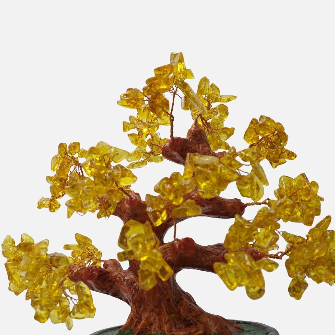 Citrine Crystal Tree (Black Wooden Base): Abundance & Positivity