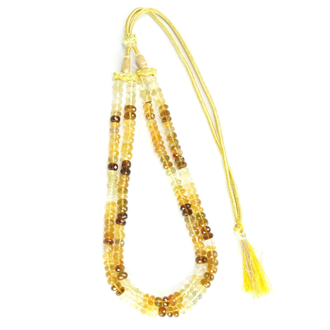 Citrine Necklace: Abundance - Oval Beads 2 Layer Shaded