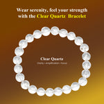 Load image into Gallery viewer, Clear Quartz (Spatika) Bracelet: Spiritual Awareness
