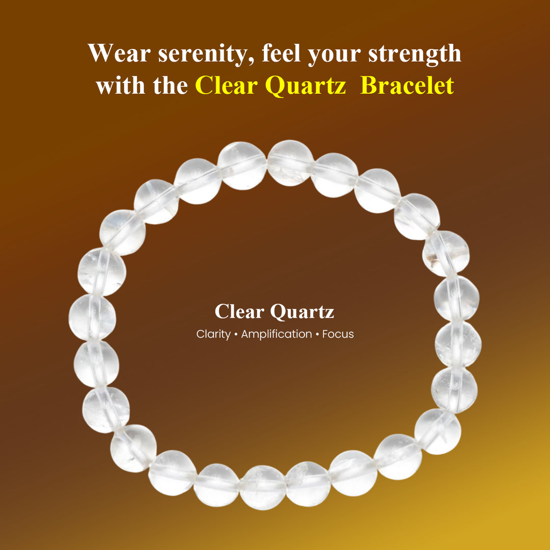 Clear Quartz (Spatika) Bracelet: Spiritual Awareness