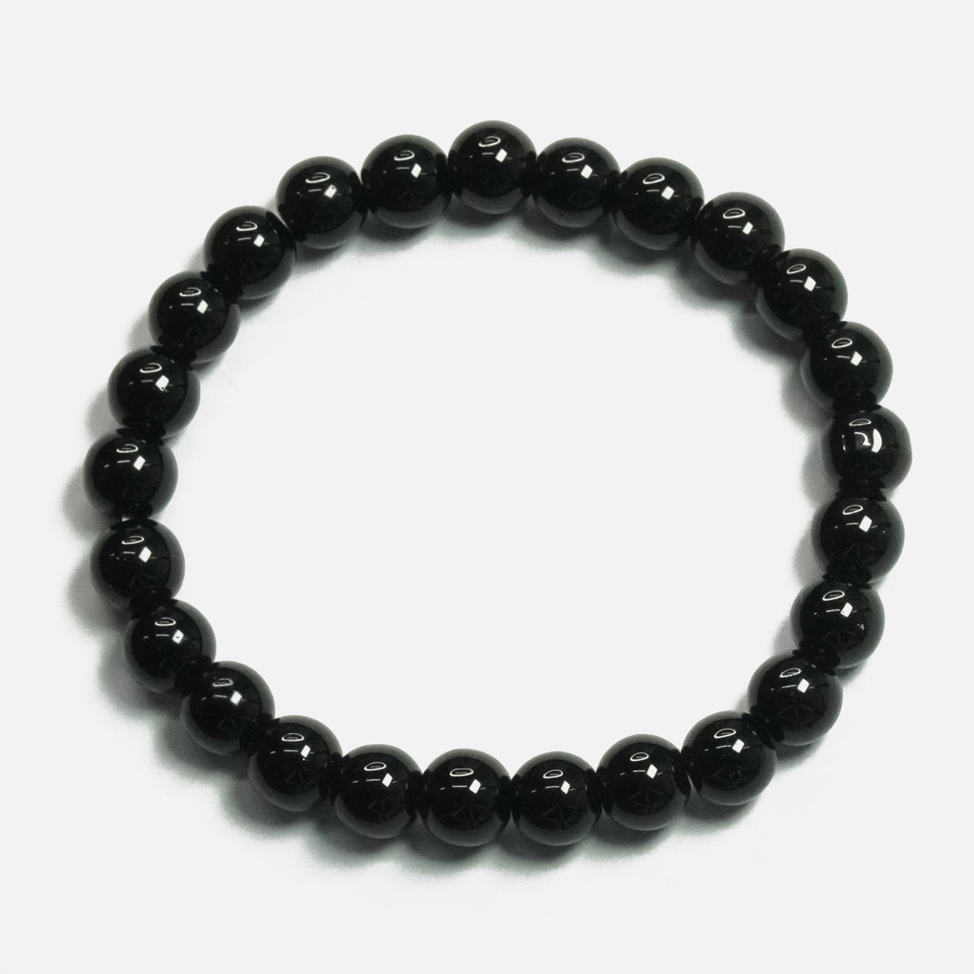 Black Onyx Bracelet: Concentration - Round Beads 8mm