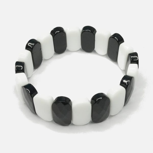 Black and White Azezulite Bracelet: Spiritual Light and Ascension - Love Rocks