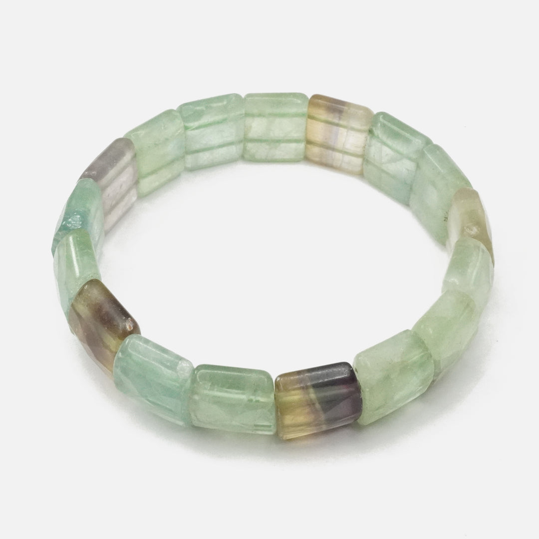 Fluorite Bracelet: Chakra Renewal - Square Beads