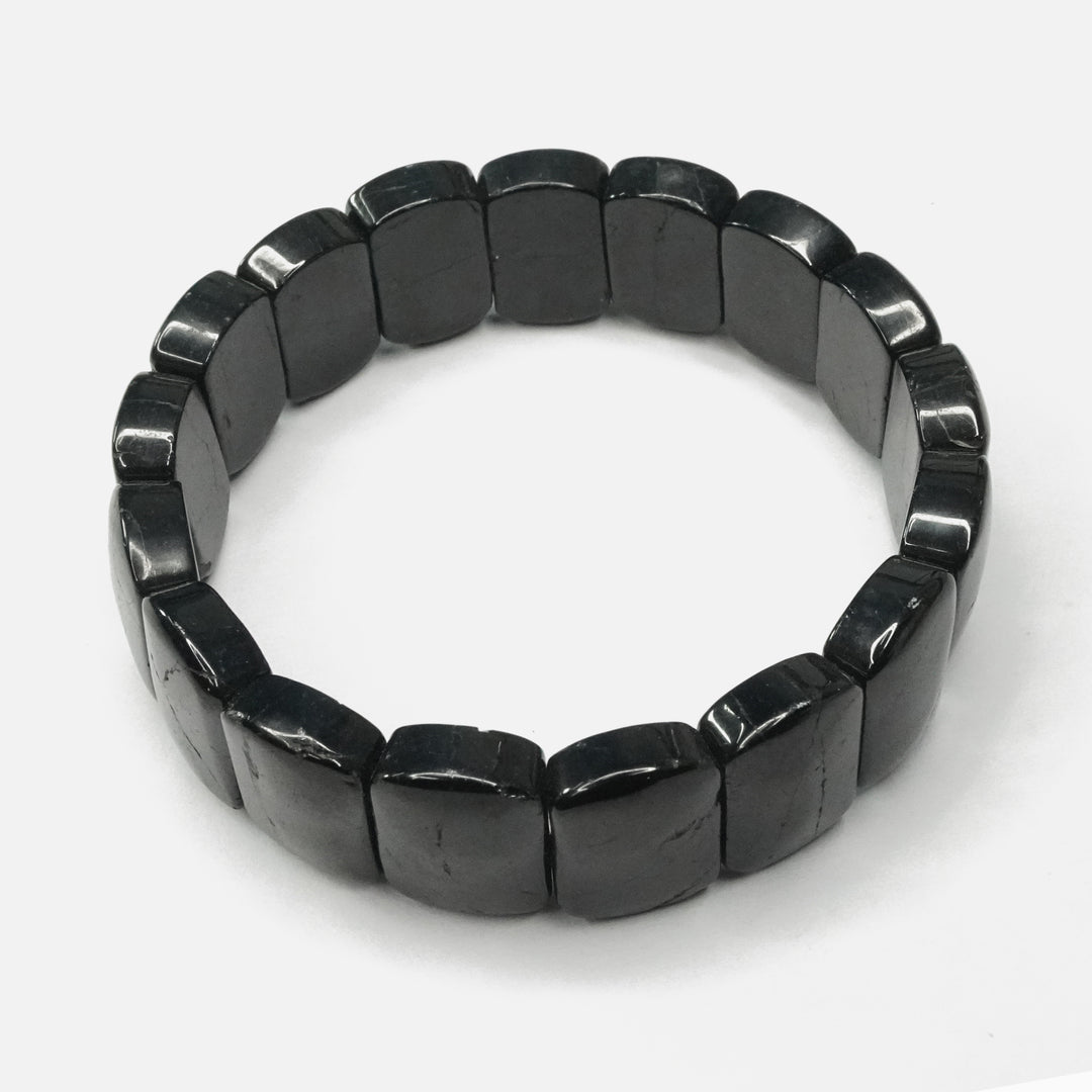 Black Tourmaline Bracelet: Protection - Oval Beads