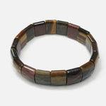 Load image into Gallery viewer, Tri-Coloured Tiger&#39;s Eye Bracelet: Boosts Self Confidence - Square Beads
