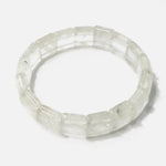 Load image into Gallery viewer, Clear Quartz (Spatika) Bracelet: Spiritual Awareness - Square Beads
