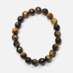 Load image into Gallery viewer, Tiger&#39;s Eye Bracelet: Boosts Self Confidence - Round Cut Beads 8mm
